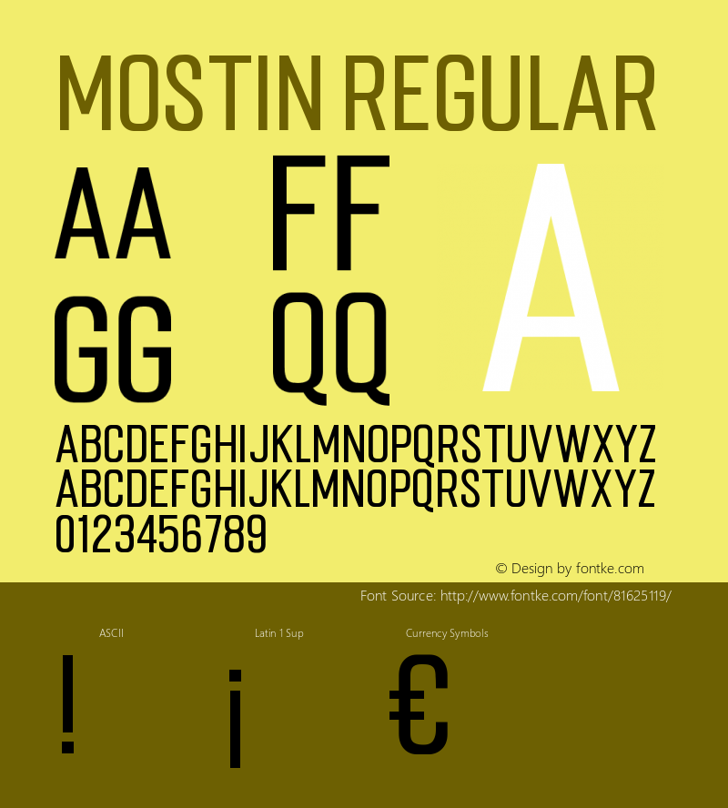 Mostin-Regular Version 1.000图片样张