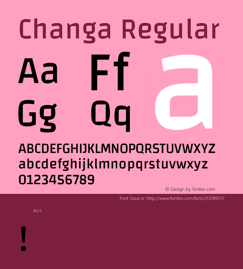 Changa Regular 图片样张