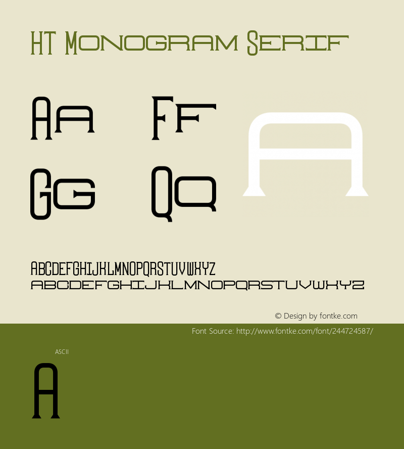 HT Monogram Serif 02 Version 1.000图片样张