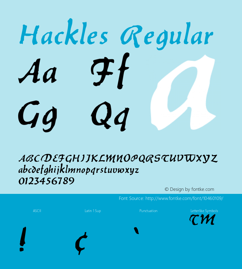 Hackles Regular Version 1.000图片样张