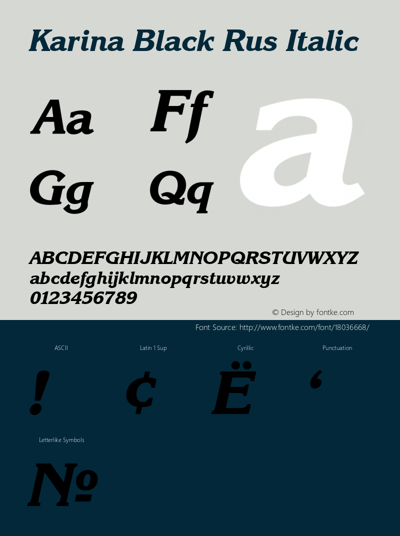 Karina Black Rus Italic 001.001图片样张