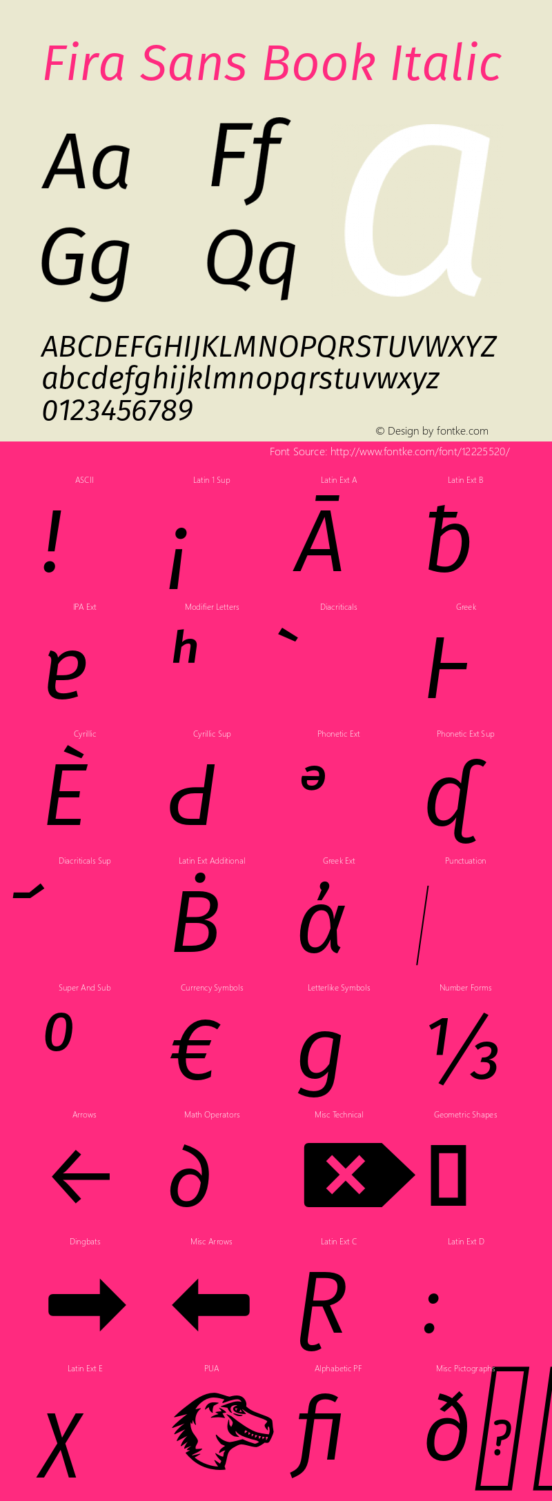 Fira Sans Book Italic Version 4.102;PS 004.102;hotconv 1.0.70;makeotf.lib2.5.58329图片样张