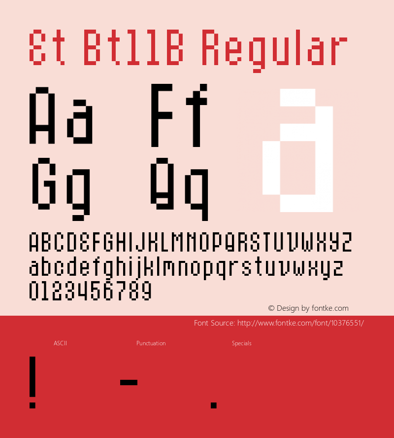 Et Bt11B Regular Macromedia Fontographer 4.1J 00.2.9图片样张