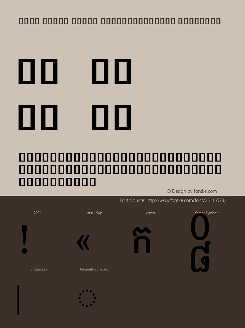 Noto Serif Khmer ExtraCondensed SemiBold Version 2.000图片样张