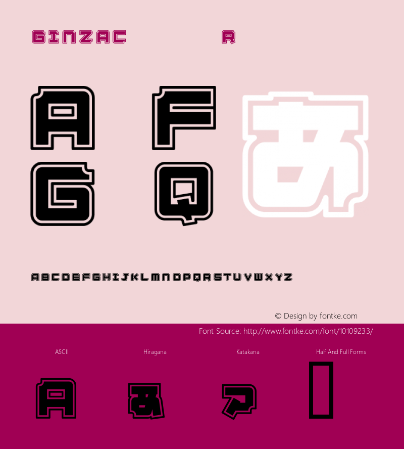 GINZACdemo Regular 1.0图片样张
