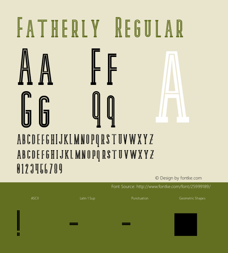 Fatherly  Regular Version 1.000图片样张