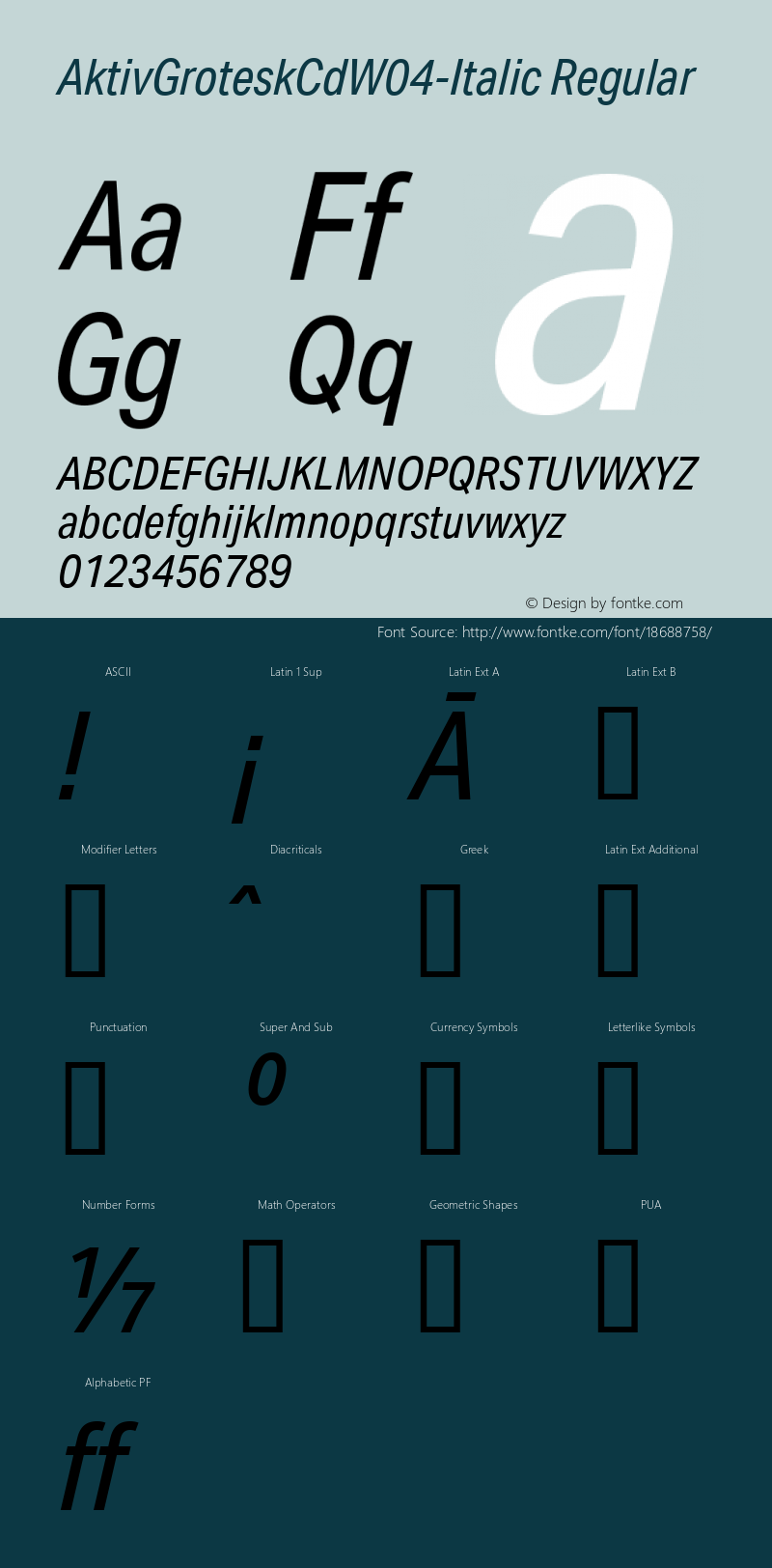 AktivGroteskCdW04-Italic Regular Version 1.10图片样张