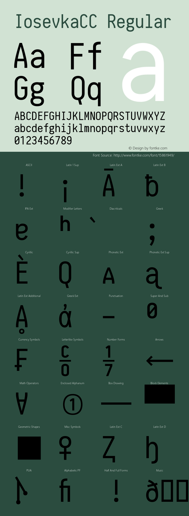 IosevkaCC Regular 1.0-beta2; ttfautohint (v1.4.1)图片样张