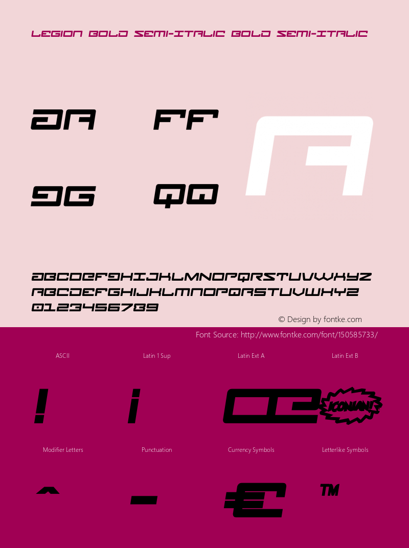 Legion Bold Semi-Italic Version 4.0; 2015图片样张