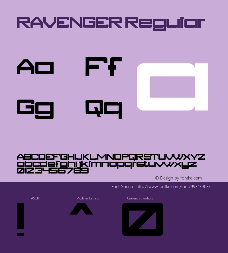 RAVENGER-Regular Version 1.000图片样张