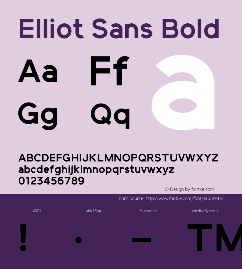 ElliotSans-Bold Version 1.000图片样张