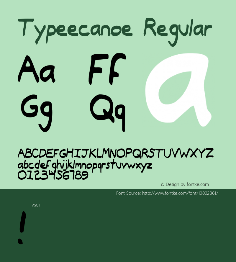 Typeecanoe Regular 1图片样张