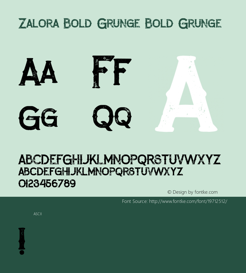 Zalora Bold Grunge Version 1.000图片样张