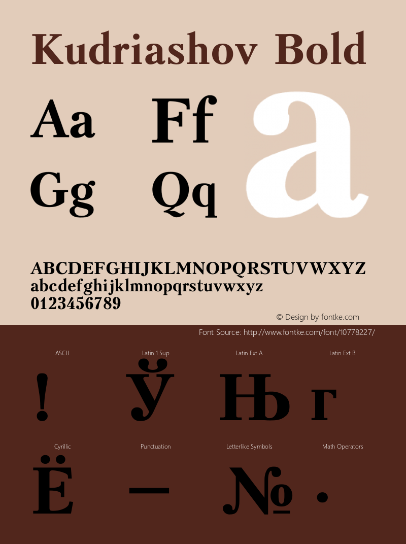 Kudriashov Bold Converted from t:\KUDB.BF1 by ALLTYPE图片样张