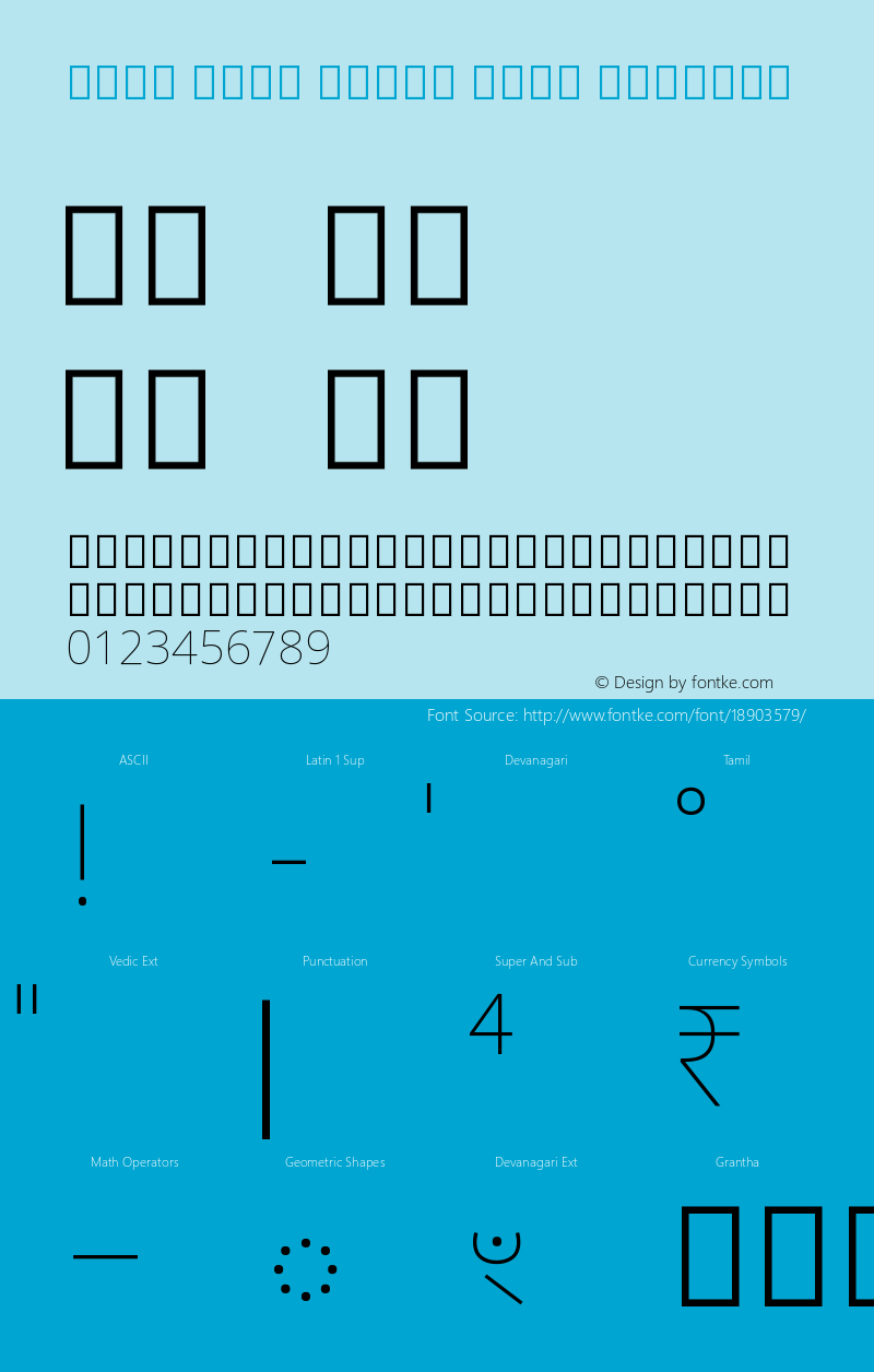 Noto Sans Tamil Thin Regular Version 1.900图片样张