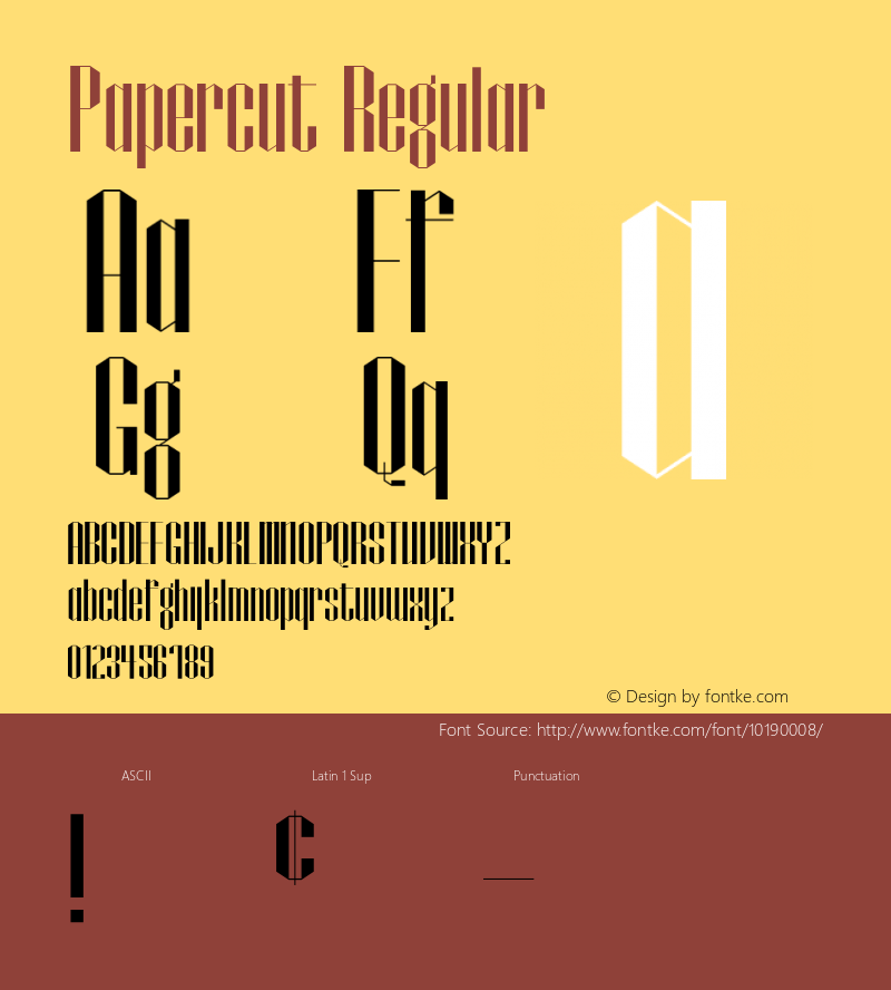 Papercut Regular 001.000图片样张