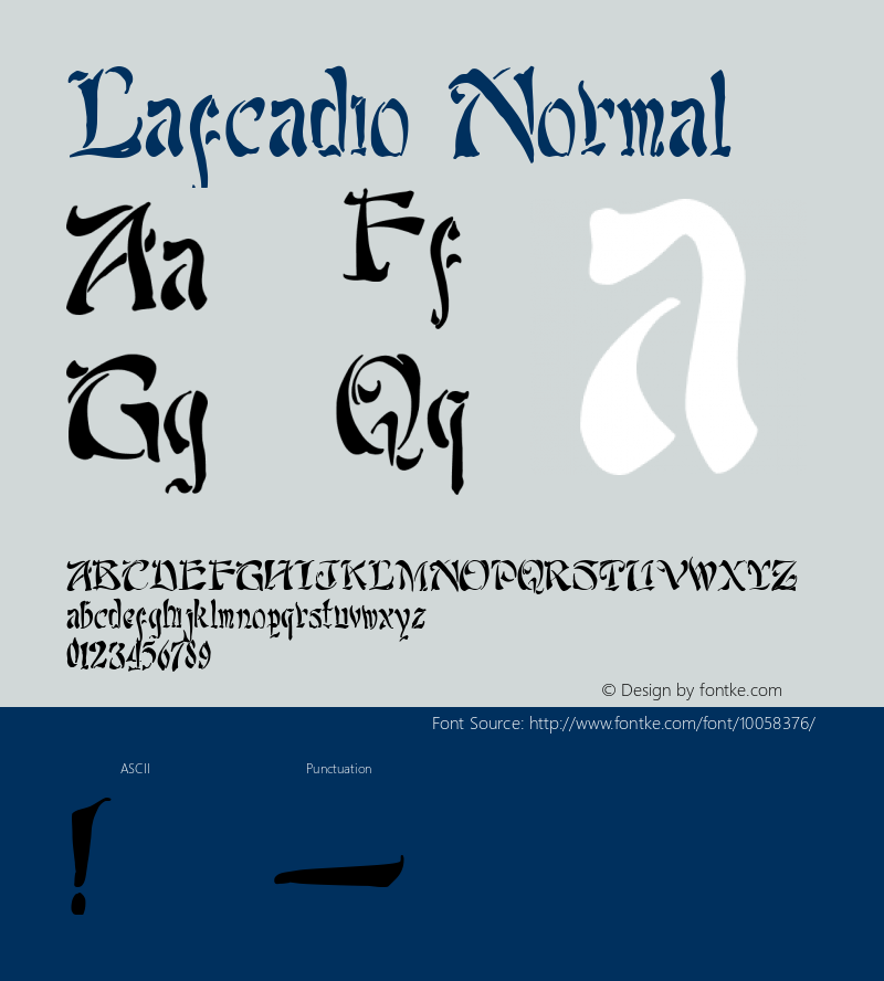 Lafcadio Normal 1.0 Sun Oct 11 11:17:14 1998图片样张