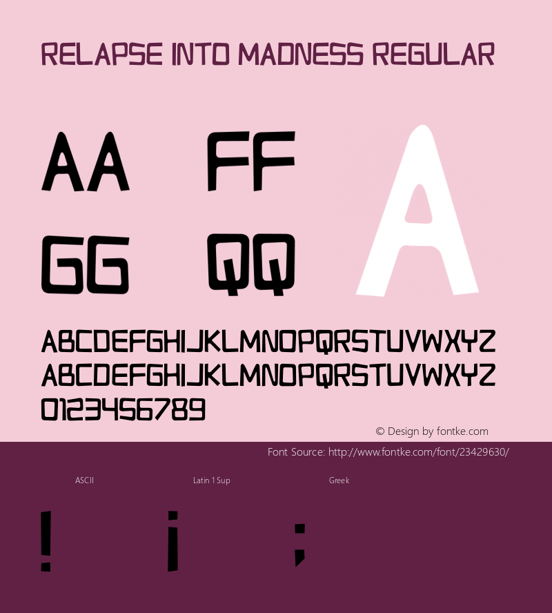 Relapse Into Madness Version 1.00 June 29, 2013, initial release图片样张