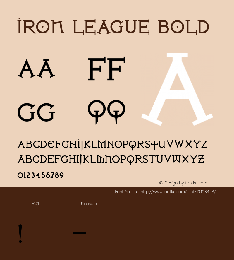 Iron League Bold Macromedia Fontographer 4.1 2002.04.02.图片样张