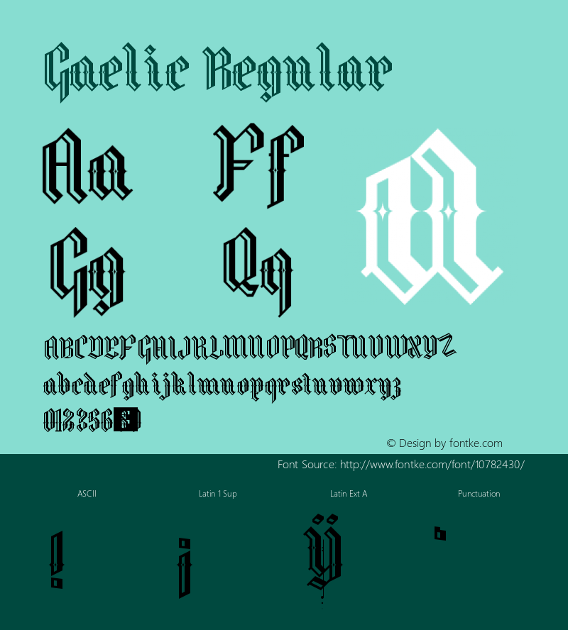 Gaelic Regular Version 1.0图片样张