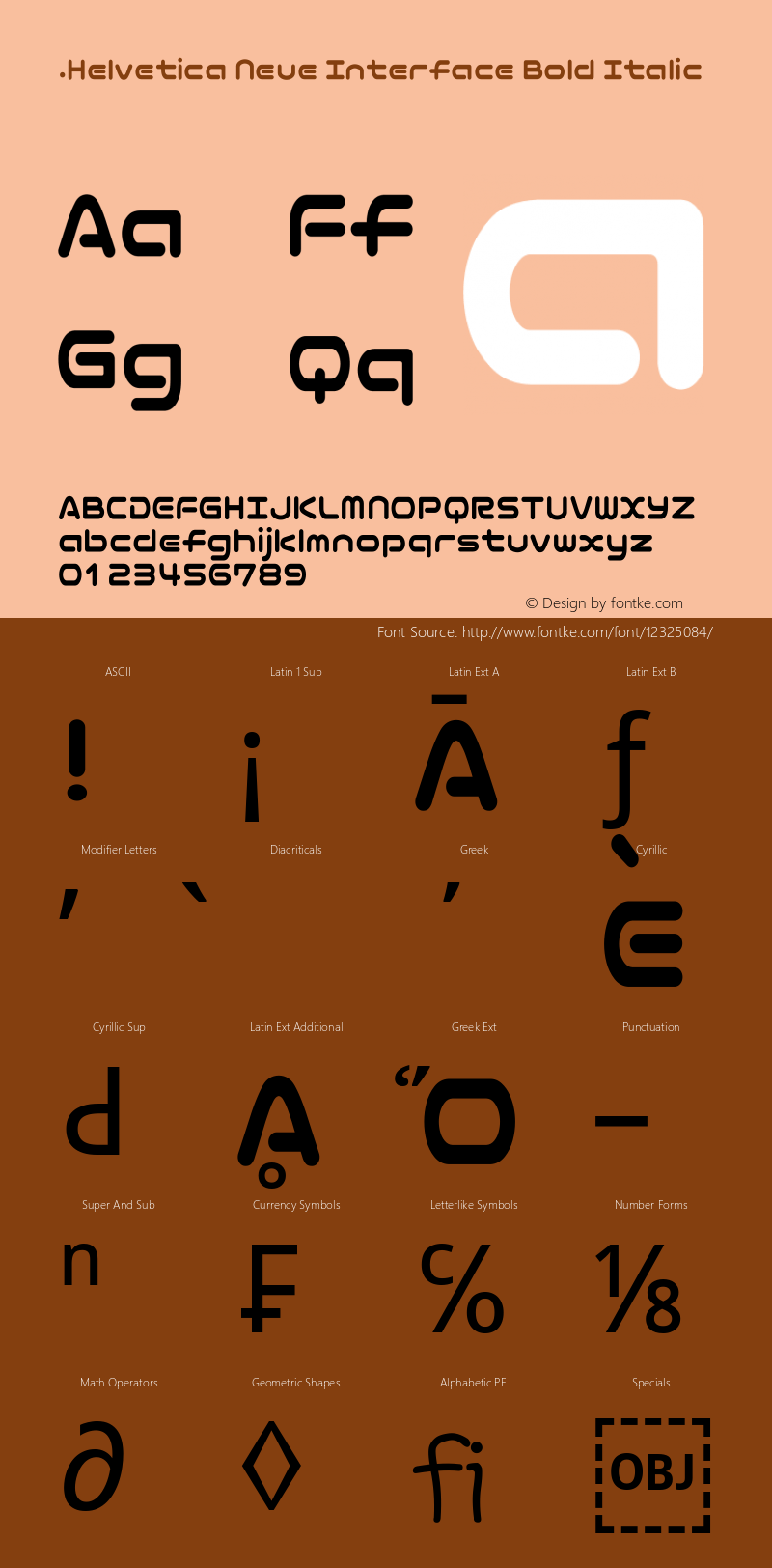 .Helvetica Neue Interface Bold Italic 10.0d35e1图片样张