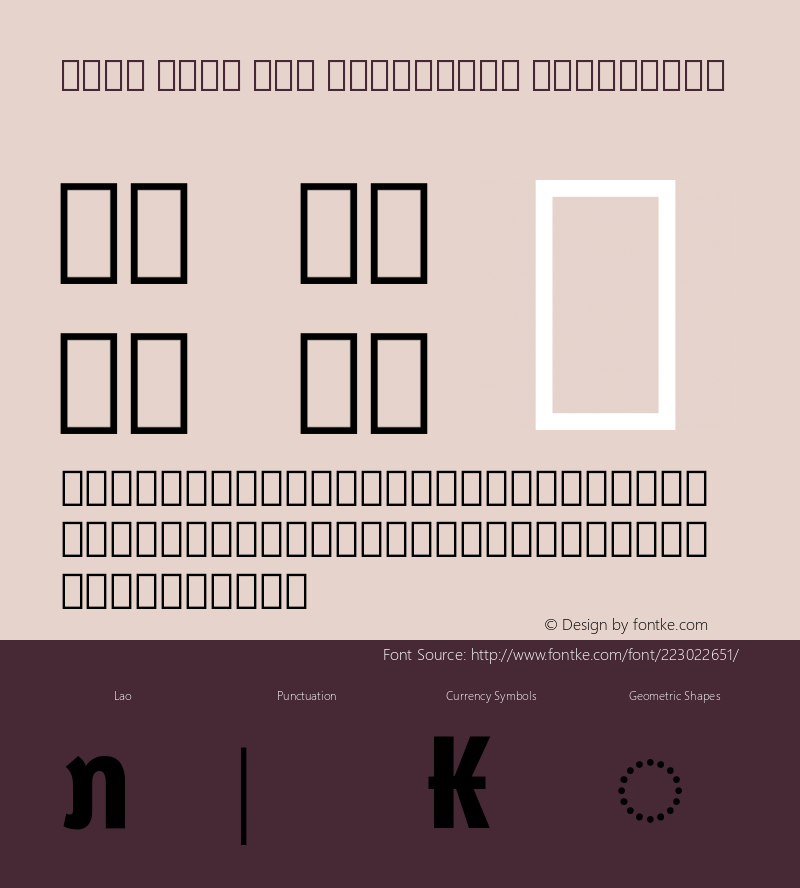 Noto Sans Lao Condensed ExtraBold Version 2.001图片样张