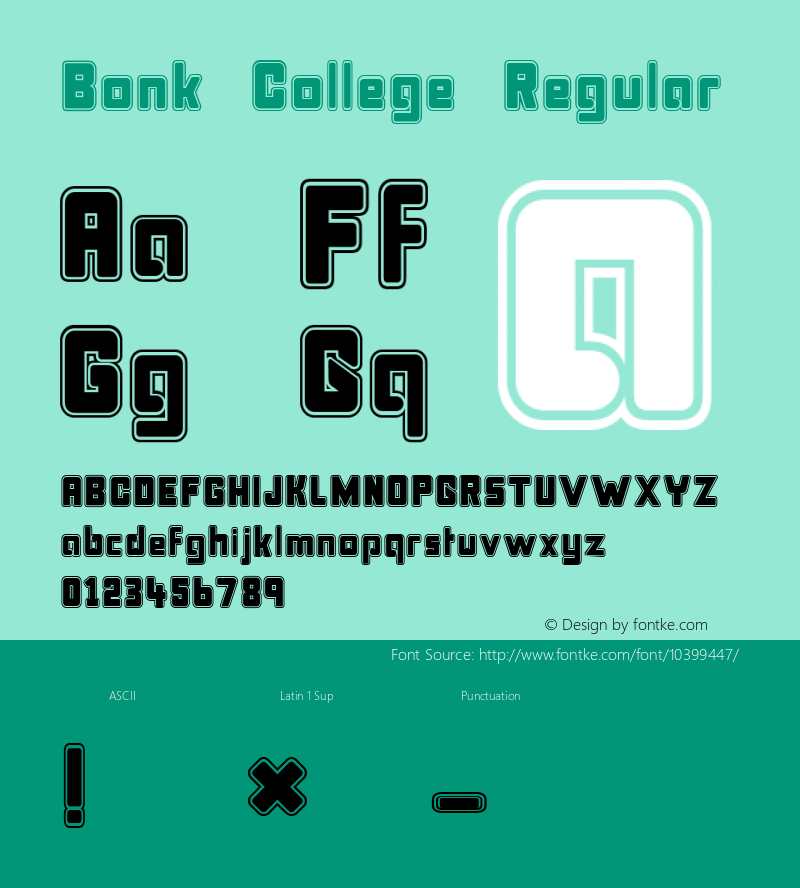 Bonk College Regular 1.00图片样张