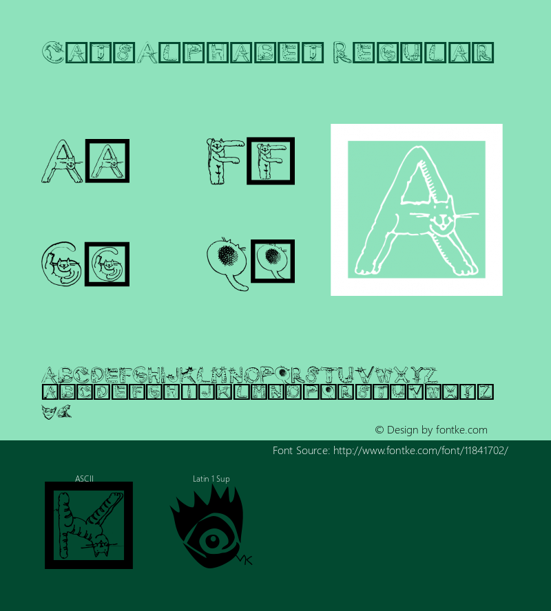 CatsAlphabet Regular 1.0  2006-05-25图片样张