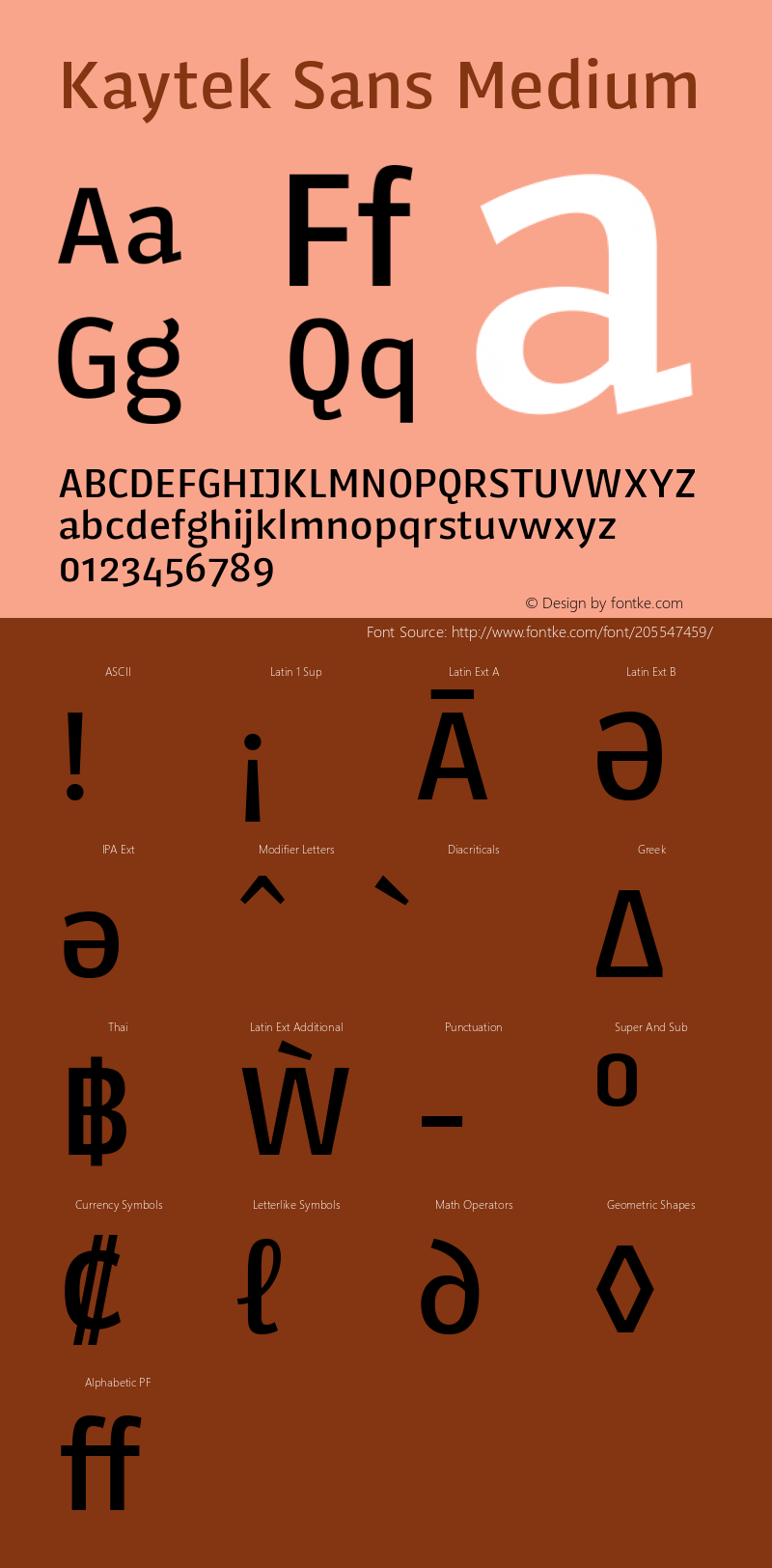 Kaytek Sans Medium Version 1.00, build 6, s3图片样张