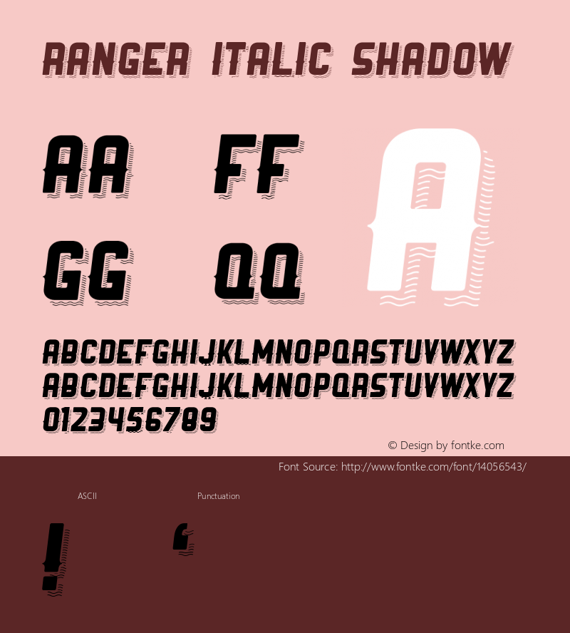 Ranger Italic Shadow Unknown图片样张