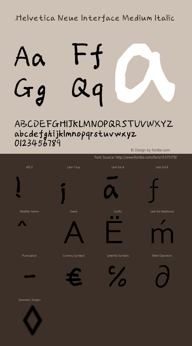 .Helvetica Neue Interface Medium Italic 10.0d35e1图片样张