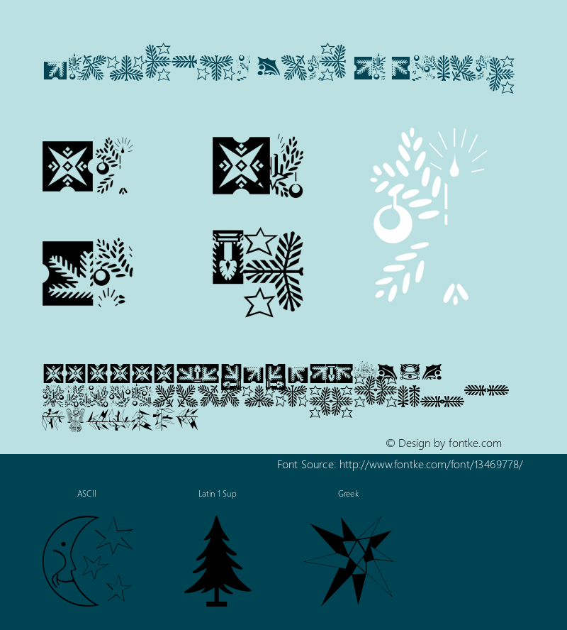 Linotype Xmas Pi Regular Version 001.000图片样张