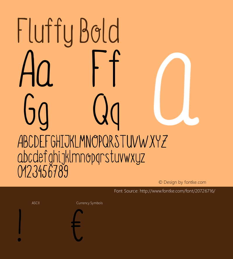Fluffy Bold Version 1.004;Fontself Maker 1.1.1图片样张