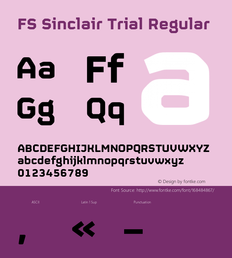 FSSinclair-Bold Trial Version 2.000图片样张