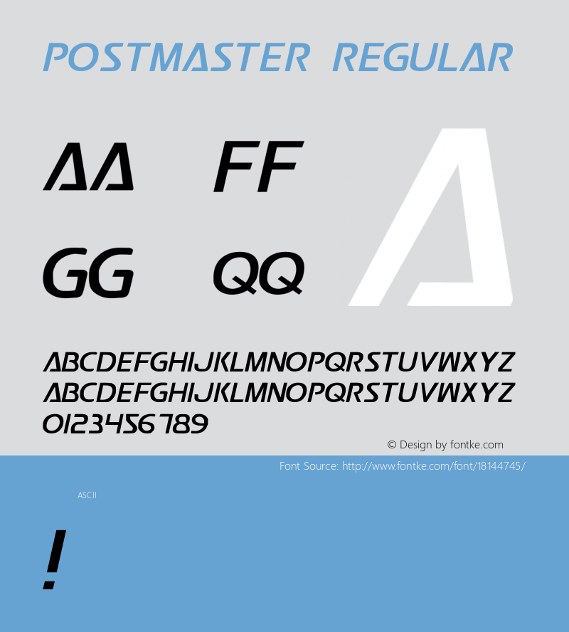 Postmaster Regular 1图片样张