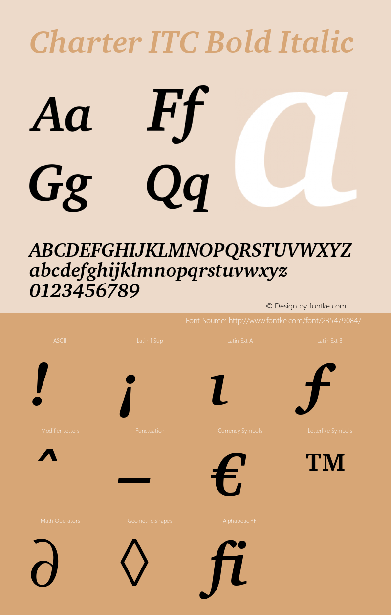 CharterITCBol Italic Version 2.00图片样张