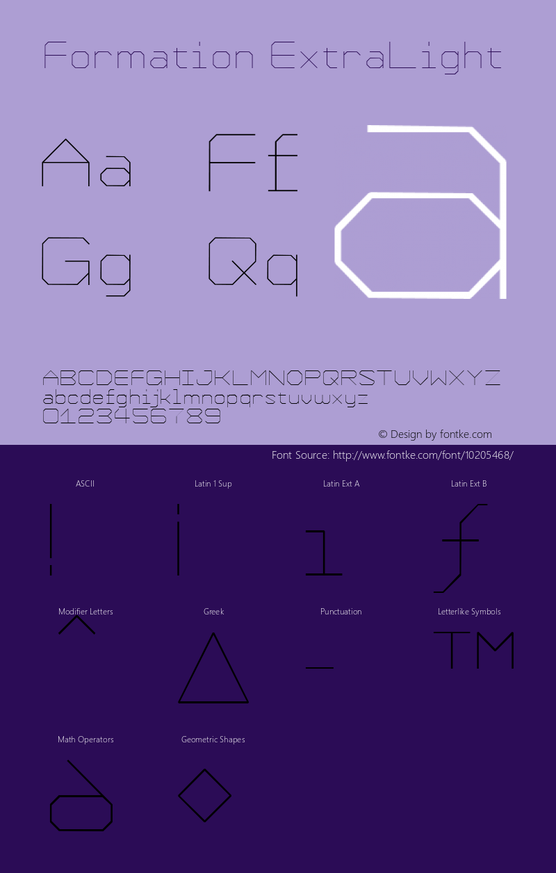 Formation ExtraLight version 1.00图片样张