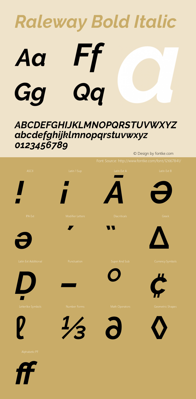 Raleway Bold Italic Version 3.000; ttfautohint (v0.96) -l 8 -r 28 -G 28 -x 14 -w 