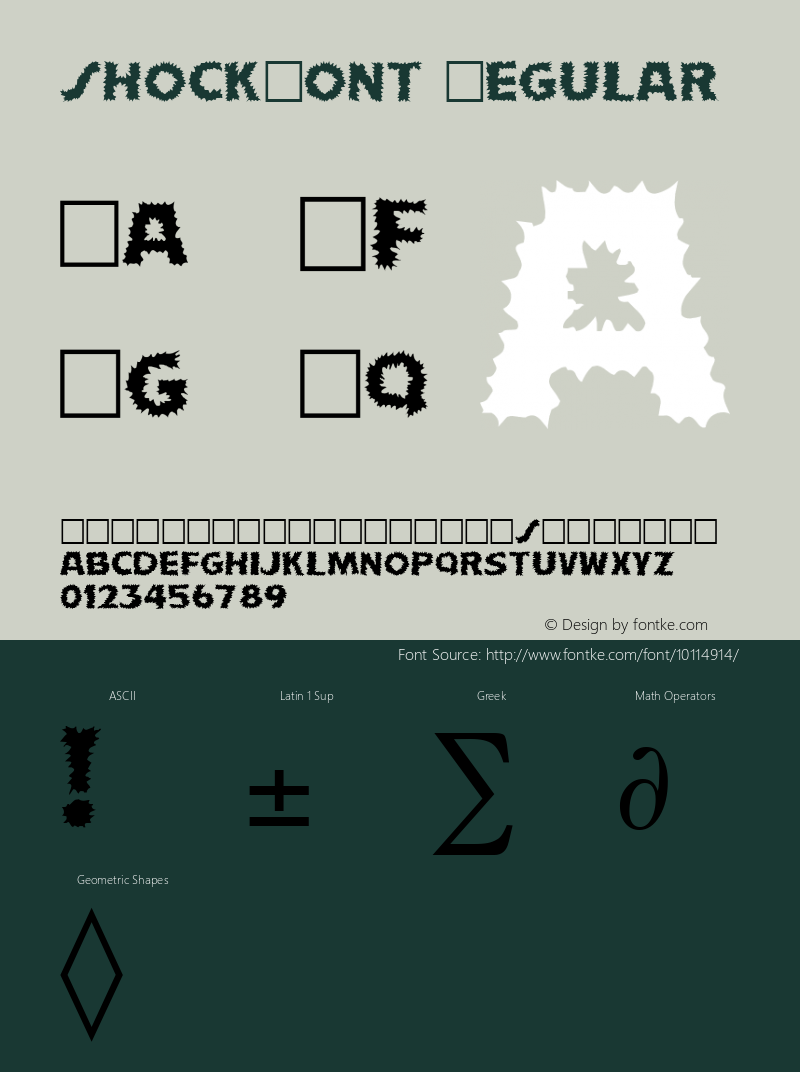 ShockFont Regular Altsys Metamorphosis:5/3/93图片样张