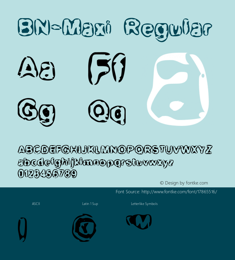 BN-Maxi Regular 1999; 1.0, initial release图片样张