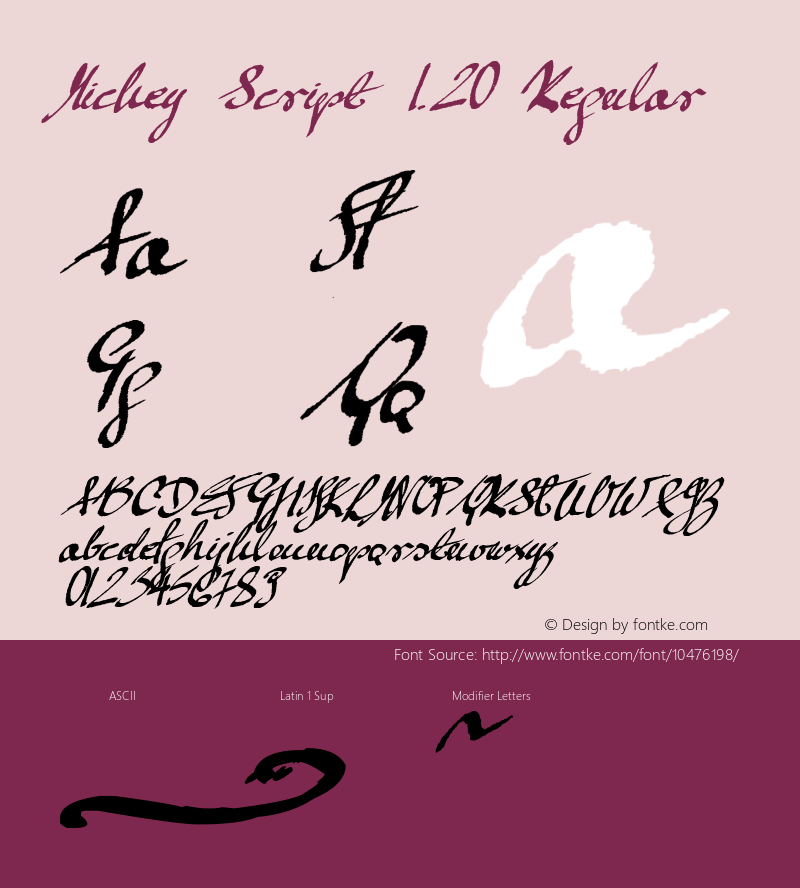 Mickey Script 1.20 Regular Version 1.10 March 8, 2013图片样张