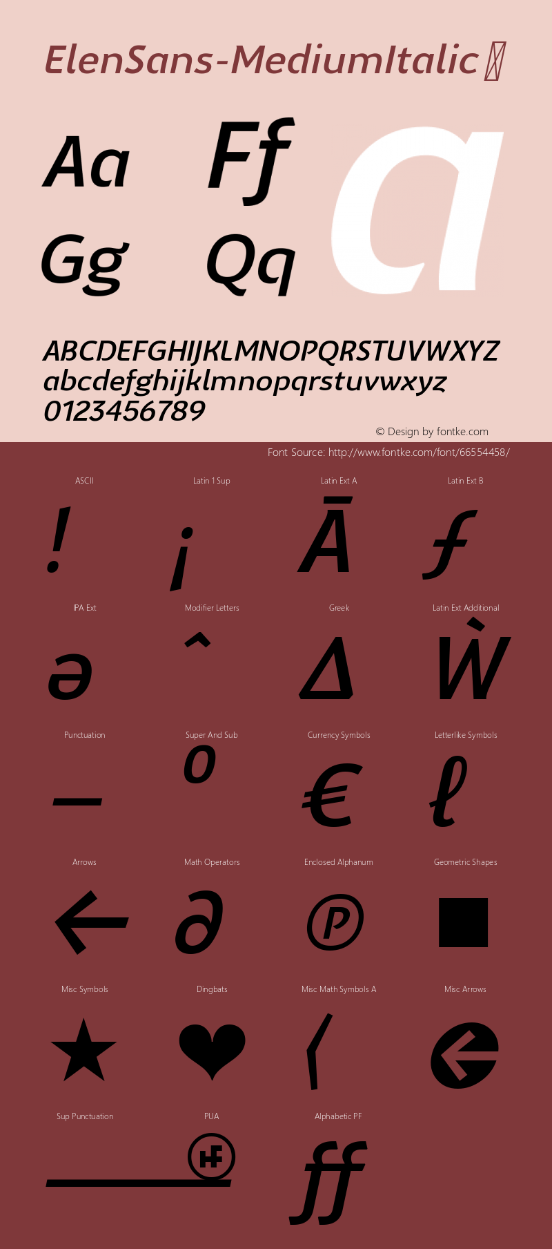 ElenSans-MediumItalic Version 1.000;com.myfonts.easy.hurufatfont-type-foundry.elen-sans.medium-italic.wfkit2.version.5ujF图片样张