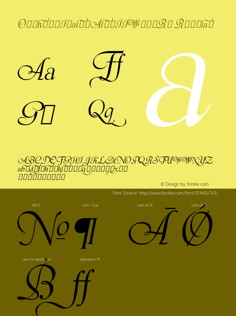 Orpheus Italic Alts II W05 Rg Version 1.00图片样张