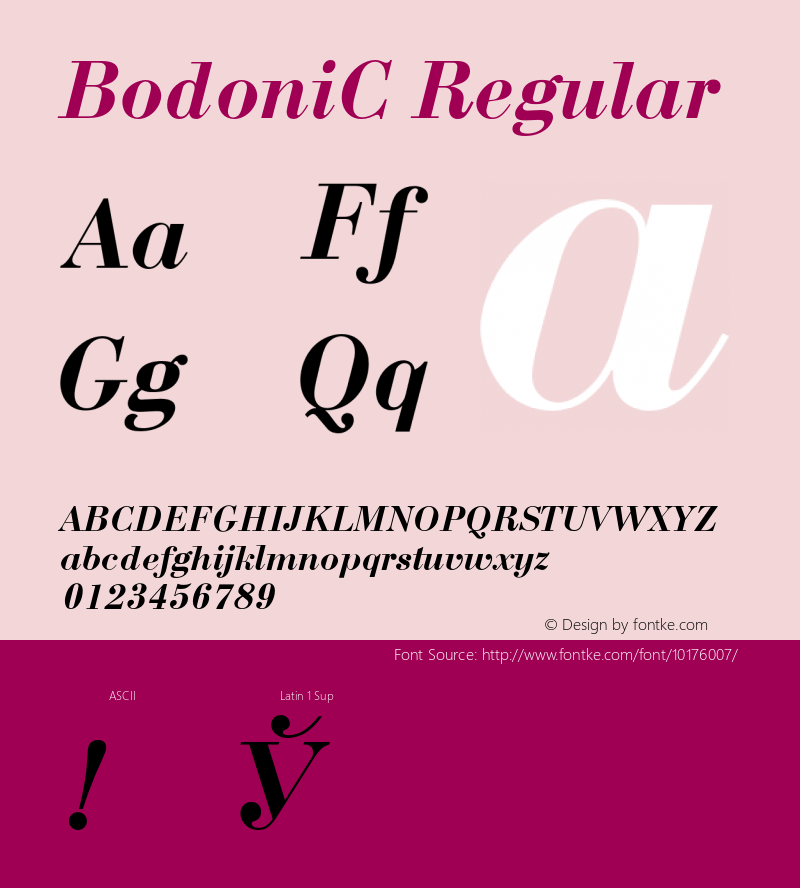 BodoniC Regular 001.000图片样张