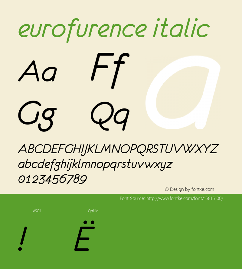 eurofurence italic 4.0 2000-03-28; ttfautohint (v1.4.1)图片样张