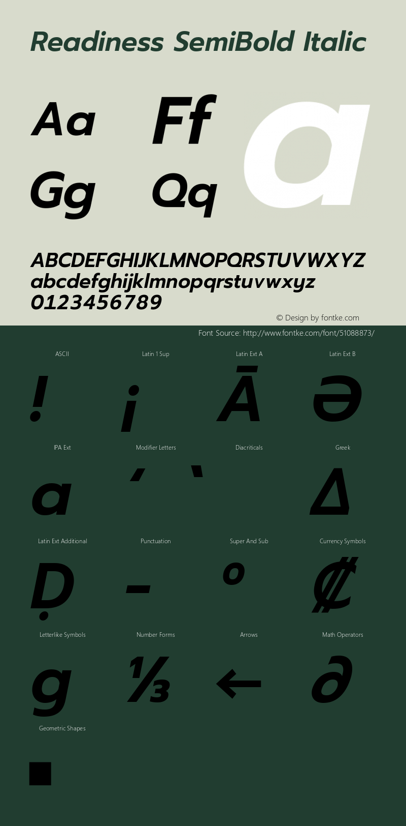 Readiness SemiBold Italic Version 1.00;January 16, 2020;FontCreator 12.0.0.2550 64-bit; ttfautohint (v1.6)图片样张