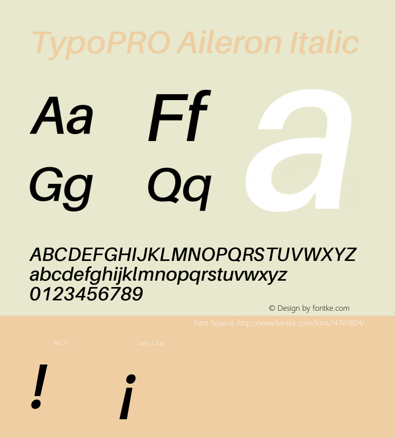 TypoPRO Aileron Italic Version 1.000;PS 001.000;hotconv 1.0.70;makeotf.lib2.5.58329图片样张