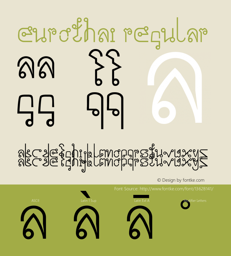 eurothai Regular Version 1.3图片样张