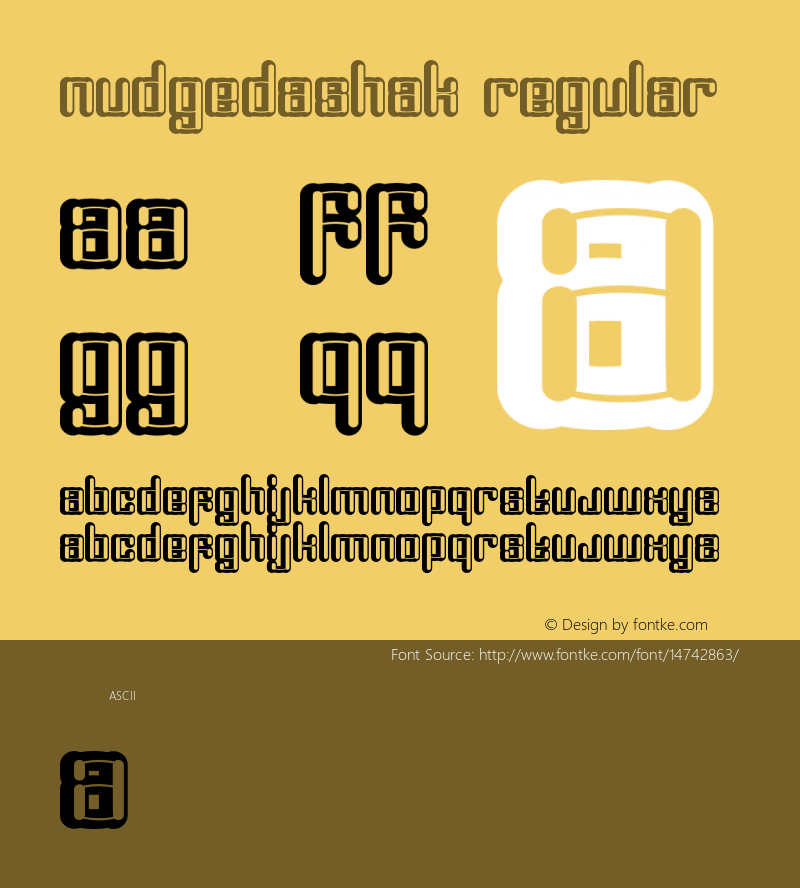 Nudgedashak Regular Version 2.100图片样张
