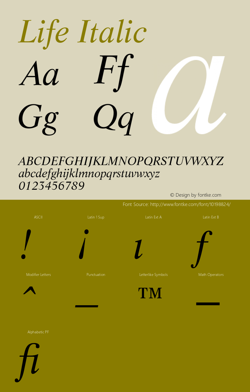 Life Italic 2.0-1.0图片样张